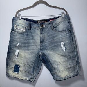 Ecko Unltd. Men’s VTG Blue Denim Relaxed Fit Medium Wash Shorts Size 36 GUC